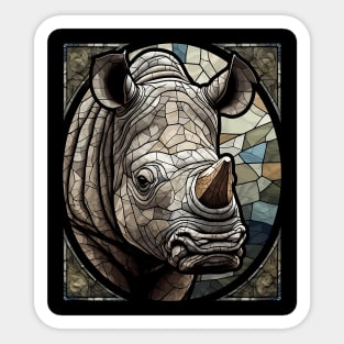 Grey rhino face Sticker